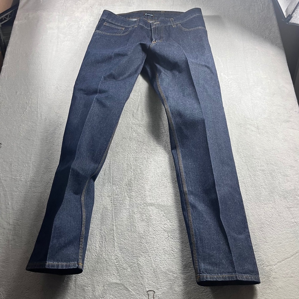 Origin Mens Straight Leg Dark Wash Denim Jeans Blue W36 L34